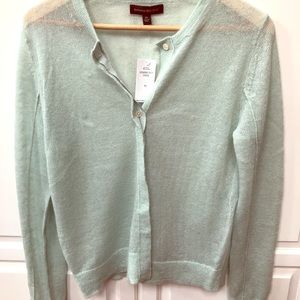 Soft mint colored cardigan